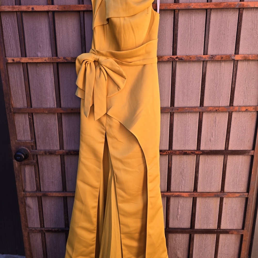Terani Couture Mustard Dress